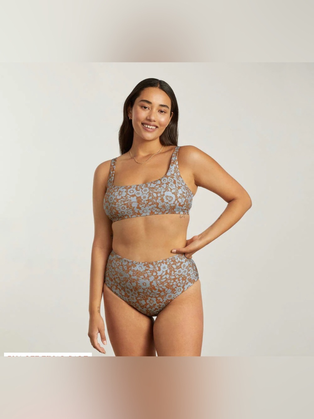 Everlane Swimwear High-Waist Floral Hipster Bikini Bottoms - Picture 4 of 12
